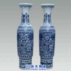 景德鎮(zhèn)落地大花瓶燒制工藝，多作陶瓷禮品用